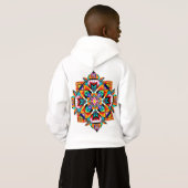 Kaleidoscope Burst: A Modern Tribal Mandala Hoodie (Schwarz voll)