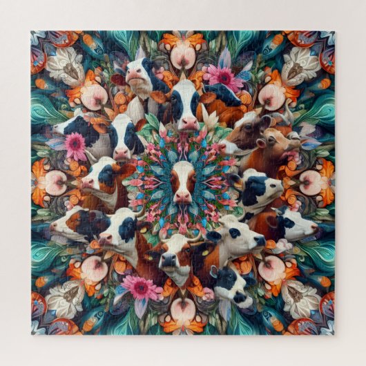 Kaleidoscope Cows Puzzle (Vertikal)