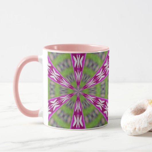 Kaleidoscope Dahlia Tasse (Mit Donut)