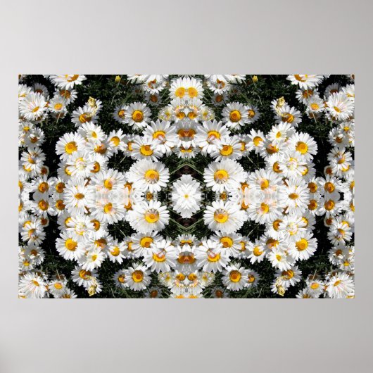 Kaleidoscope Daisies Pattern Poster (Vorne)
