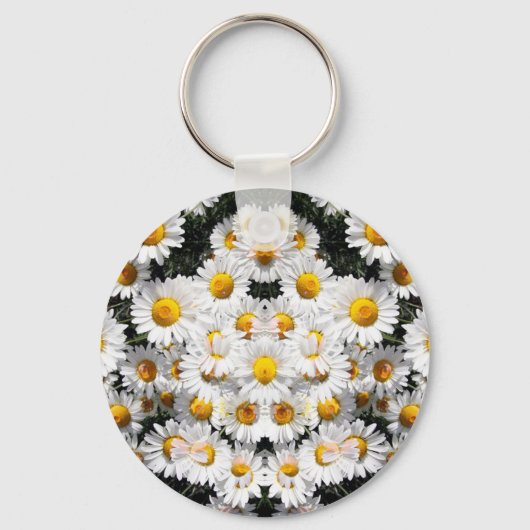 Kaleidoscope Daisies Pattern Schlüsselanhänger (Vorderseite)