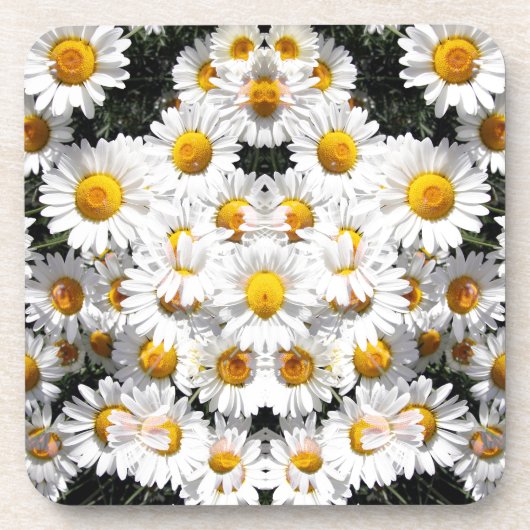 Kaleidoscope Daisies Pattern Untersetzer (Vorderseite)