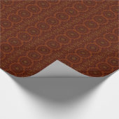Kaleidoscope Design Dark Brown Floral Pattern Geschenkpapier (Ecke)