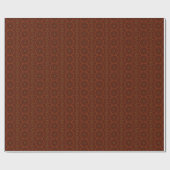 Kaleidoscope Design Dark Brown Floral Pattern Geschenkpapier (Flach)
