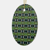 Kaleidoscope Grün Keramik Ornament (Links)