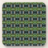 Kaleidoscope Grün Untersetzer (Vorderseite)