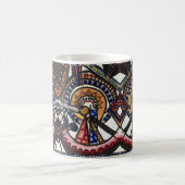 Kaleidoscope-Hand Painted Modern Geometric Kaffeetasse (Mittel)