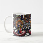 Kaleidoscope-Hand Painted Modern Geometric Kaffeetasse (Links)