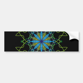 Kaleidoscope Mandala Art Black Blue Star Autoaufkleber