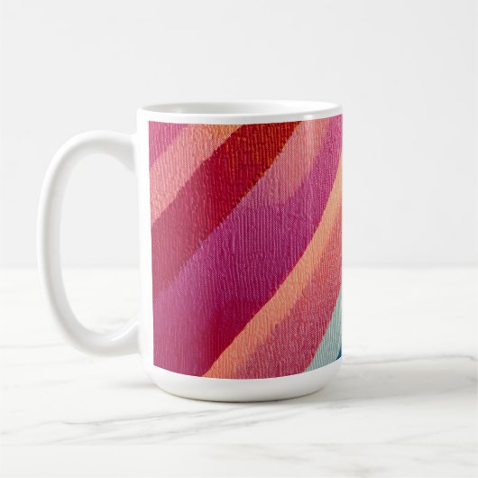 Kaleidoscope Morning – Geometric Abstract Mug Kaffeetasse (Links)