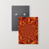 Kaleidoscope Red Digital Art Pattern-67546 Button (Vorderseite/Rückseite)