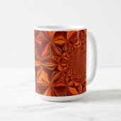 Kaleidoscope Red Digital Art Pattern-67546 Kaffeetasse (VorderseiteRechts)