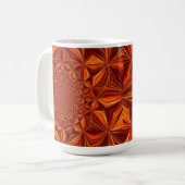 Kaleidoscope Red Digital Art Pattern-67546 Kaffeetasse (Vorderseite Links)
