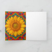 Kaleidoscope Sunflower  Karte (Innenseite)