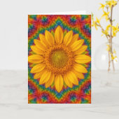 Kaleidoscope Sunflower  Karte (Gelbe Blume)