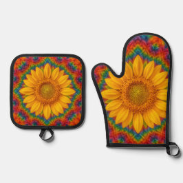 Kaleidoscope Sunflower  Ofenhandschuh & Topflappen-Set