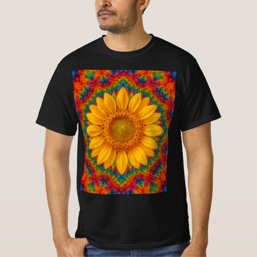 Kaleidoscope Sunflower  T-Shirt (Vorderseite)