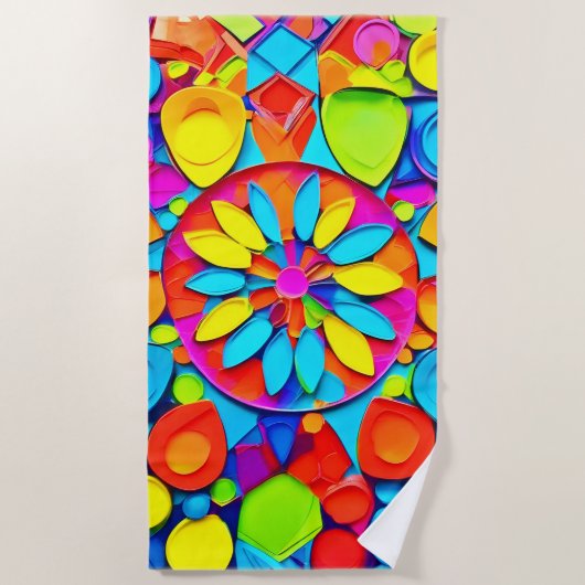 Kaleidoscope Symphony Artwork Strandtuch (Vorderseite)