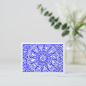 Kaleidoscopic 019 Blue Visitenkarte (Stehend Vorderseite)