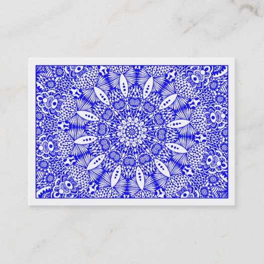 Kaleidoscopic 019 Blue Visitenkarte (Vorderseite)