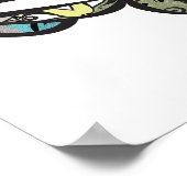 KALEIDOSCOPIC-BLUME POSTER (Ecke)