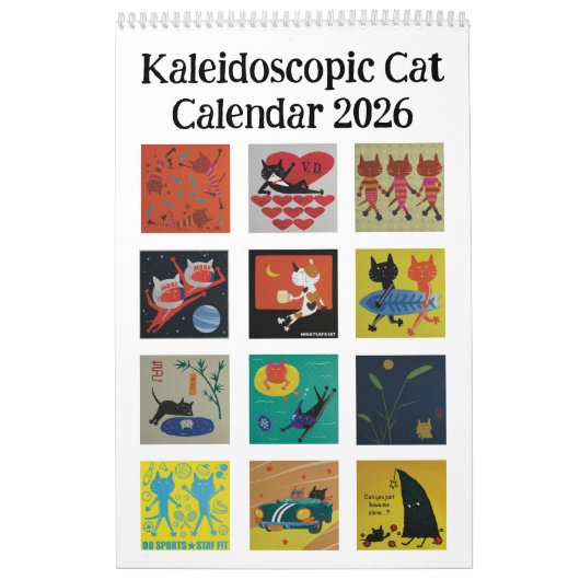 Kaleidoscopic Cat Calendar Kalender (Titelbild)