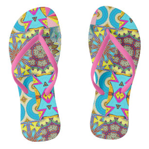 KALEIDOSCOPIC DESIGNER COLLAGE BADESANDALEN