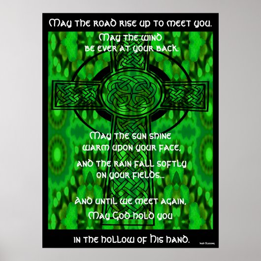 Kaleidoscopic Mandala - Irish Blessing 3 Poster (Vorne)