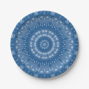 Kaleidoscopic mosaic abstract ornamental na pappteller