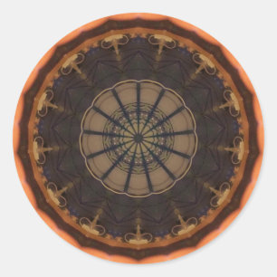 Kaleidoskop 1 runder aufkleber