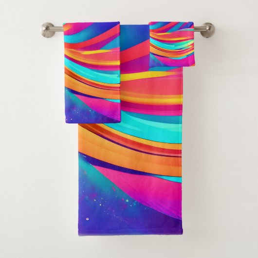 Kaleidoskop Abstrakt Burst Badhandtuch Set (Insitu)