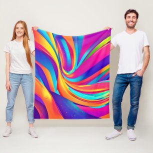 Kaleidoskop Abstrakt Burst Fleecedecke