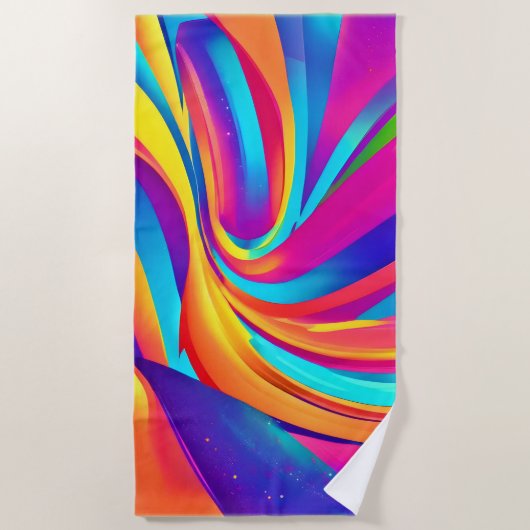 Kaleidoskop Abstrakt Burst Strandtuch (Vorderseite)