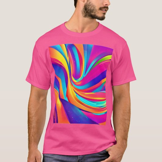 Kaleidoskop Abstrakt Burst T-Shirt (Vorderseite)