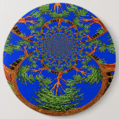 Kaleidoskop Acacia Tree Art Print/Graphic Button (Vorderseite)