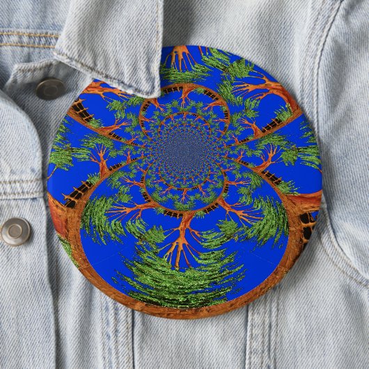 Kaleidoskop Acacia Tree Art Print/Graphic Button (Beispiel)