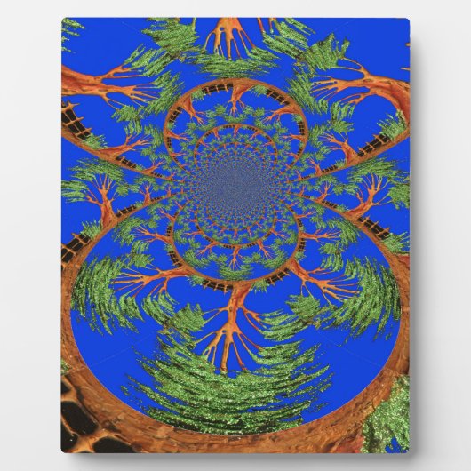Kaleidoskop Acacia Tree Art Print/Graphic Fotoplatte (Vorderseite)
