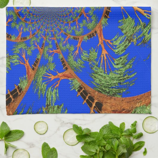 Kaleidoskop Acacia Tree Art Print/Graphic Küchentuch (Gefaltet)