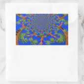 Kaleidoskop Acacia Tree Art Print/Graphic Rechteckiger Aufkleber (Tasche)