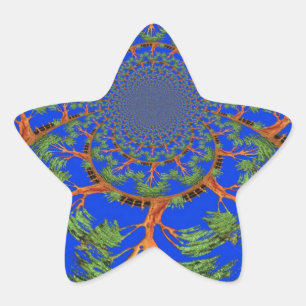 Kaleidoskop Acacia Tree Art Print/Graphic Stern-Aufkleber