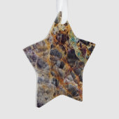 Kaleidoskop Agate Stone Muster Ornament (Vorderseite)
