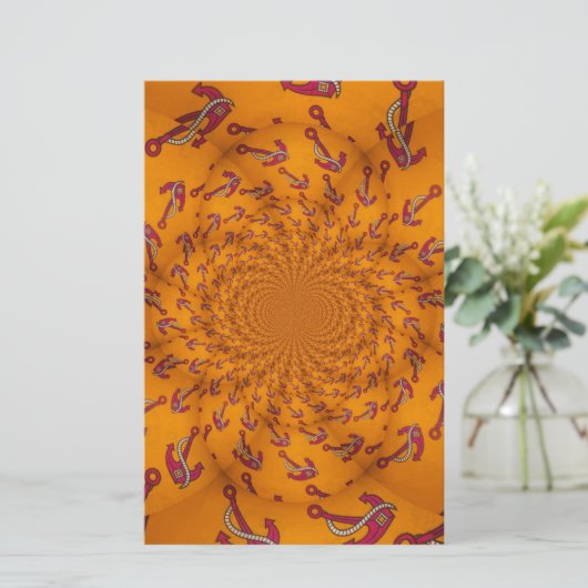 Kaleidoskop Anchor Art Print Briefpapier (Stehend Vorderseite)