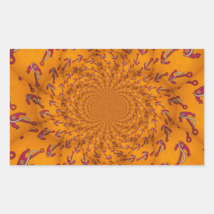 Kaleidoskop Anchor Art Print Rechteckiger Aufkleber