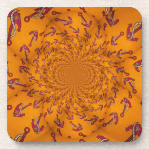 Kaleidoskop-Anker-Kunstprint Getränkeuntersetzer