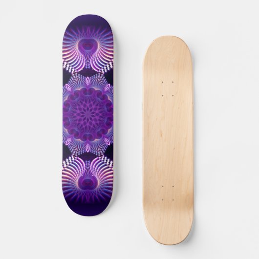 Kaleidoskop Apophysis Blume I Skateboard (Vorderseite)
