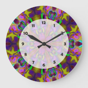 Kaleidoskop Apophysis Fraktal Art II Große Wanduhr