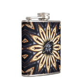Kaleidoskop Art 16 Wrapped Flask Flachmann (Rechts)