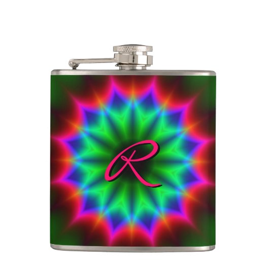 Kaleidoskop Art 17 Wrapped Flask Flachmann (Vorderseite)