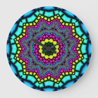 Kaleidoskop Art 4 Wanduhren und Zahlenoptionen