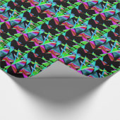 Kaleidoskop Art Red Green Lila Blue Geschenkpapier (Ecke)
